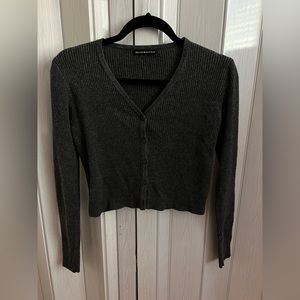 Brandy Melville grey button long sleeve